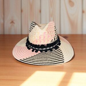 Shiraleah Chicago Womens Vea Hat Woven Summer Multicolor NEW